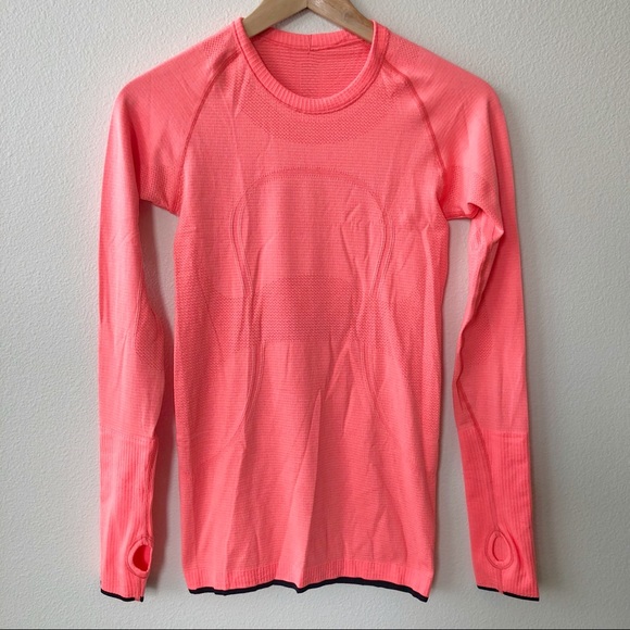 lululemon athletica Tops - Lululemon Swiftly Tech Long Sleeve Top, Orange